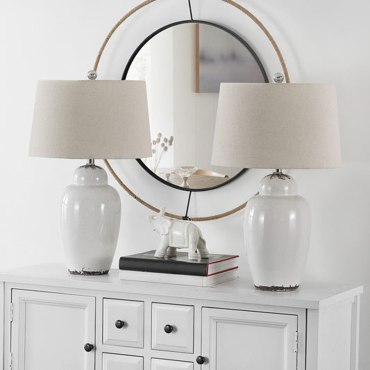 Safavieh Emerly Table Lamp Set Of 2 - Antique White | Table Lamps | Modishstore