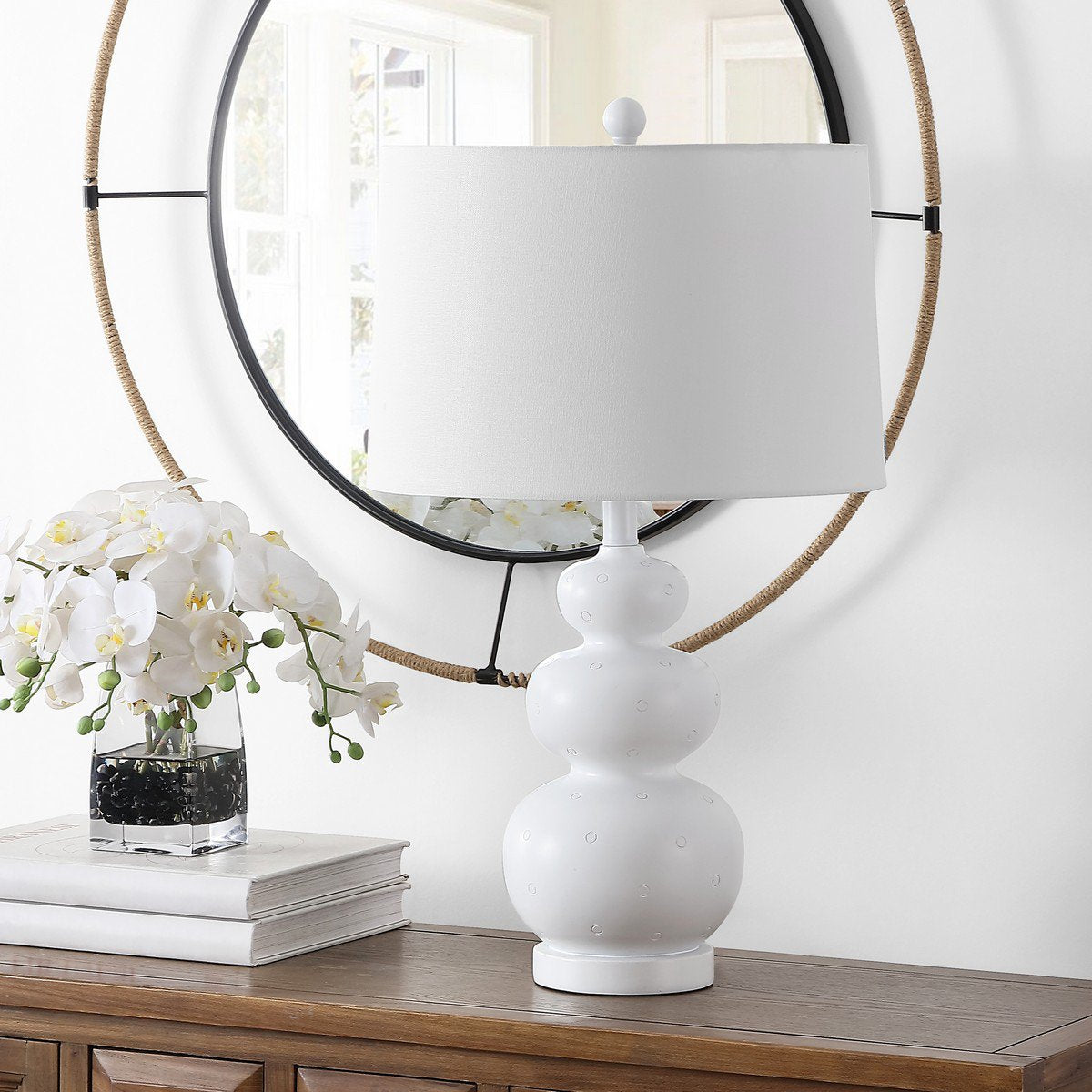 Safavieh Demena Table Lamp - White | Table Lamps | Modishstore - 3