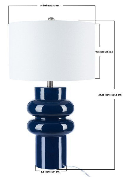 Safavieh Halleck Table Lamp - Blue | Table Lamps | Modishstore - 3