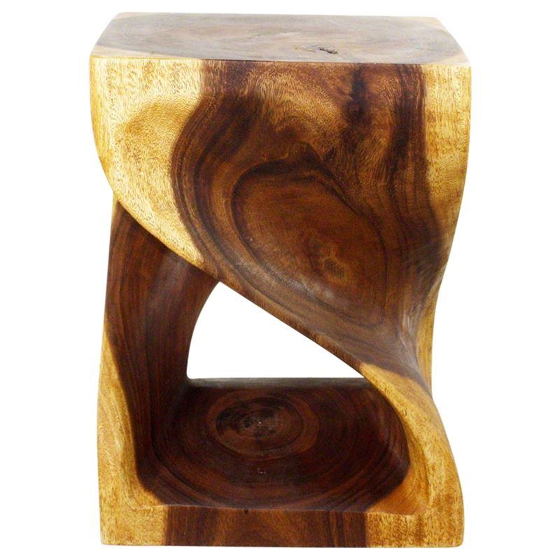 Haussmann Twist End Table 15" Sq - Oak | Stools & Benches | Modishstore-4