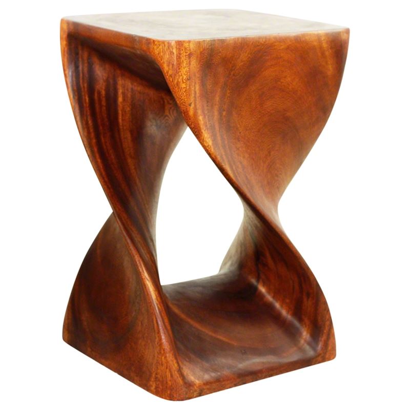 Haussmann Twist End Table 15" Sq - Cherry Intensive | Stools & Benches | Modishstore-5