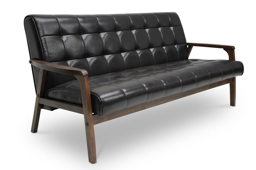 Baxton Studio Mid-Century Masterpieces Sofa-Brown | Sofas | Modishstore - 2
