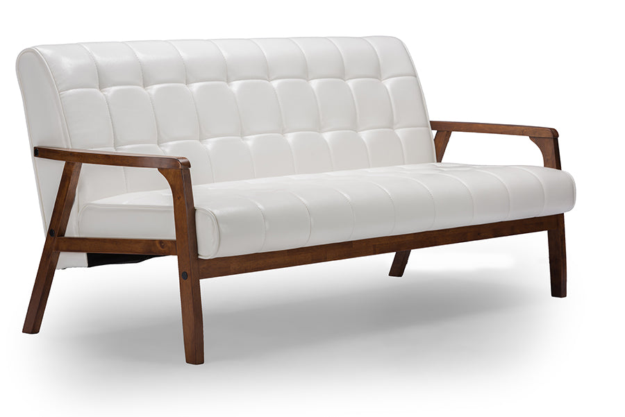 Baxton Studio Baxton Studio Mid-Century Masterpieces Sofa - White | Sofas | Modishstore - 4
