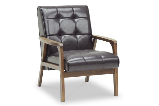 Baxton Studio Mid-Century Masterpieces Club Chair-Brown | Modishstore | Armchairs