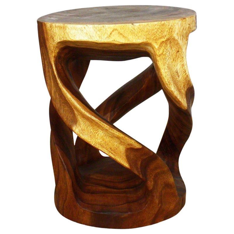 Haussmann Tapered Round Wild Twisted Vine 16" Dia - Walnut | Stools & Benches | Modishstore-5
