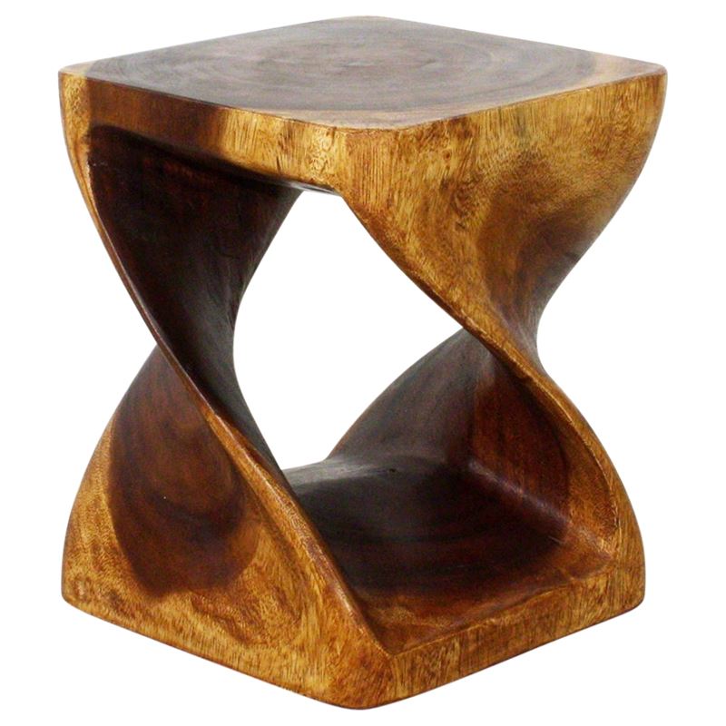 Haussmann Twist Stool - Walnut | Stools & Benches | Modishstore-16