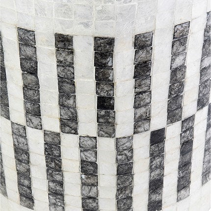 (LS) Orion Capiz End Table - White & Black by Jeffan | End Tables | Modishstore - 4