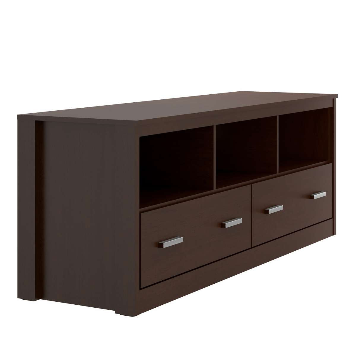 59 Inch Wooden Tv Stand With 2 Drawers And 3 Open Compartments, Tobacco Brown By Benzara | TV Stands | Modishstore - 6