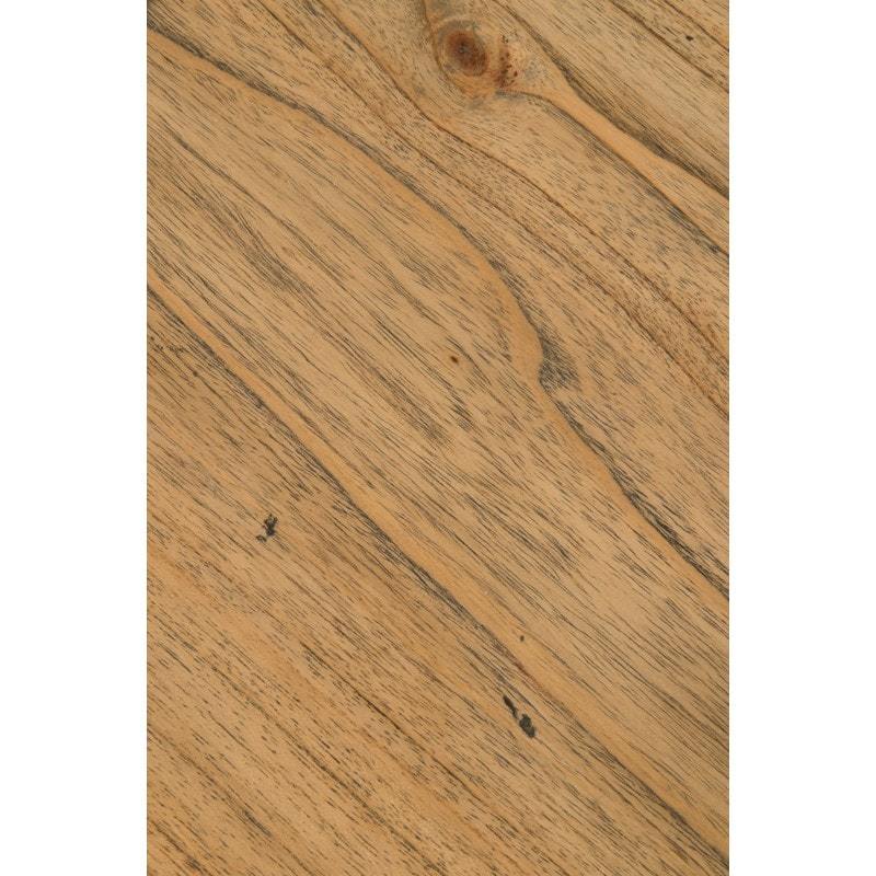 Malibu Mahogany Wood Coffee Table with metal accent and base by Jeffan | Coffee Tables | Modishstore - 7