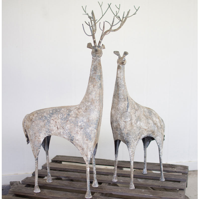 Kalalou Metal Deer (Set Of 2) | Modishstore | Outdoor Decor