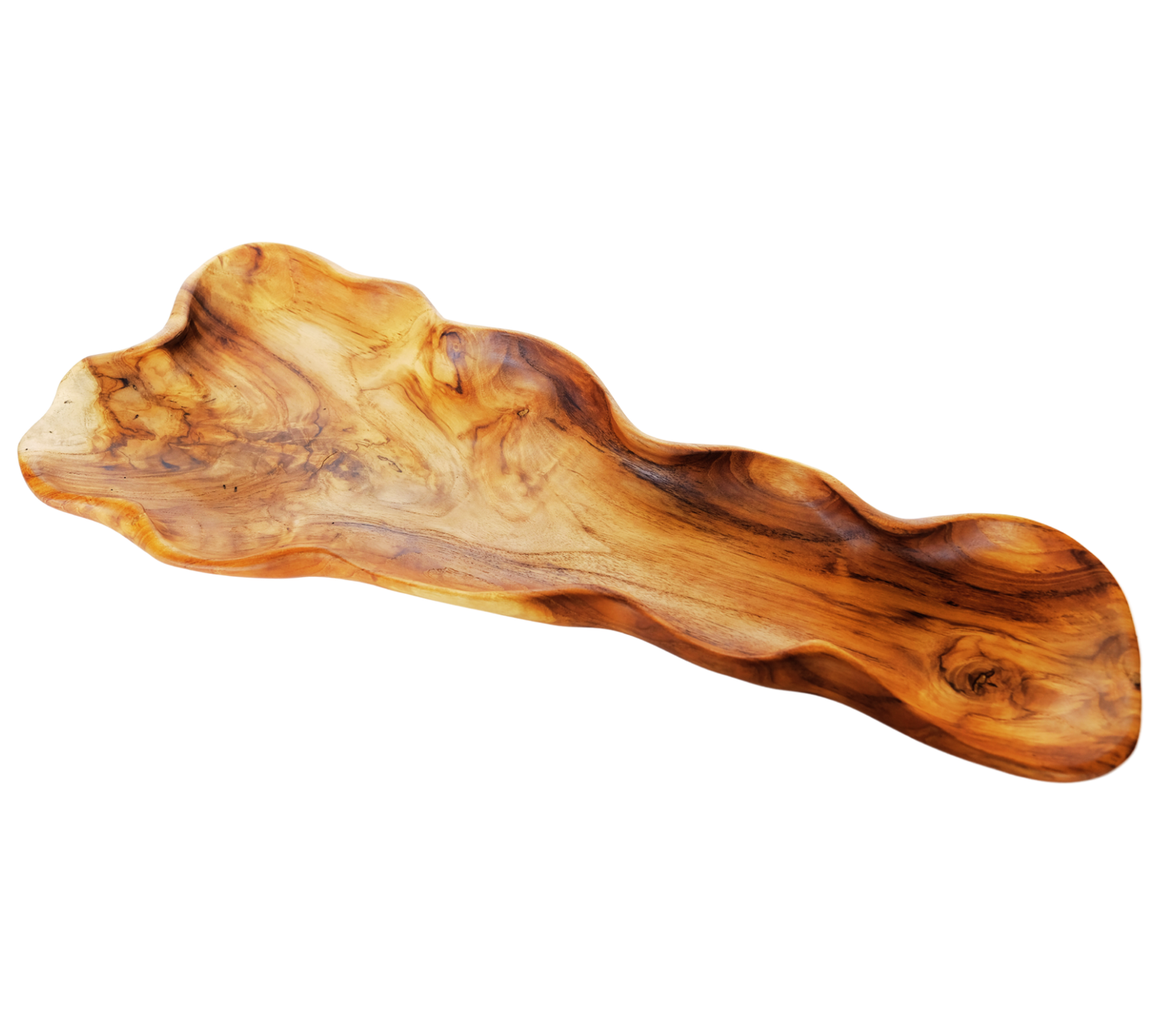 Rustic Serving Platter, Salad Servers and Basket Handle Trays-6