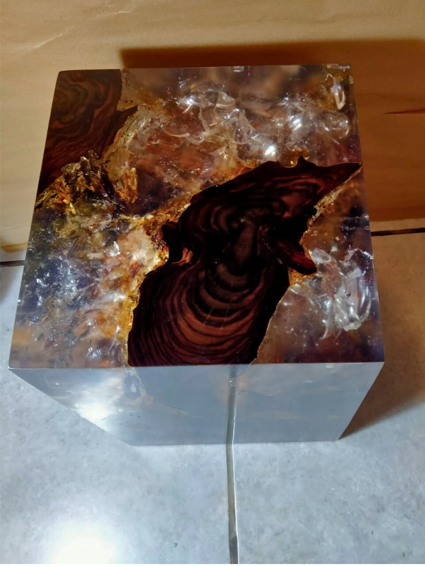 cracked resin and teak stool-7