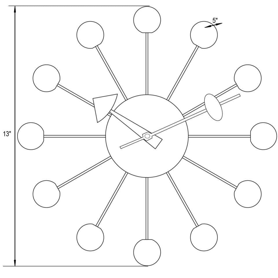 LeisureMod Concordia Modern Design Round Colorful Balls Silent Non-Ticking Wall Clock | Clocks | Modishstore - 6