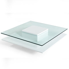 Vig Furniture Modrest Emulsion - Modern White Glass Coffee Table