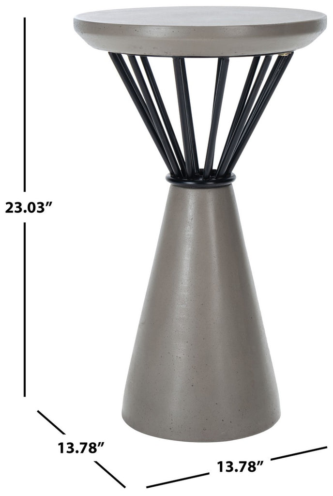 Safavieh Akiko Concrete Accent Table | Outdoor Tables | Modishstore - 6