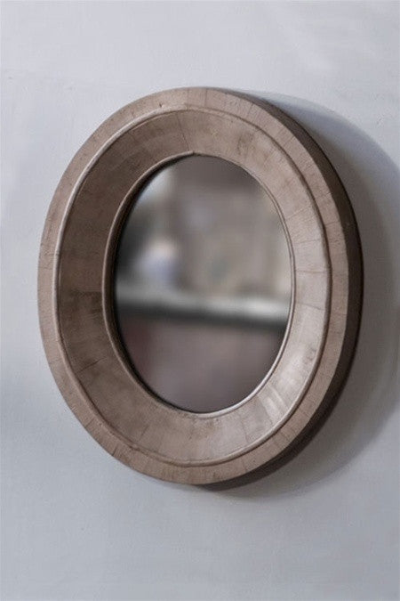 Vagabond Vintage Classic Oval Mirror With Pieced Wood Frame | Modishstore | Mirrors-2