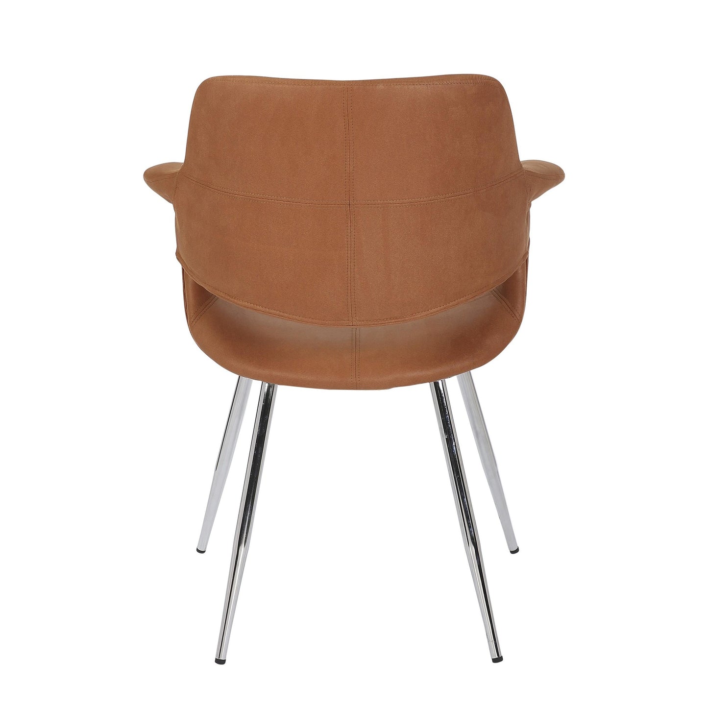 Vintage Flair Glam/Art Deco Chair in Gold Metal and Black Faux Leather By LumiSource - Set of 2 | Dining Chairs | Modishstore - 52