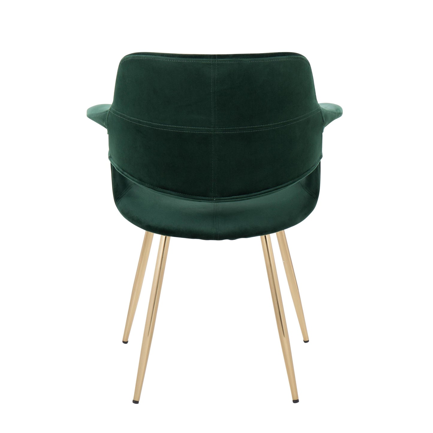 Vintage Flair Glam/Art Deco Chair in Gold Metal and Blue Velvet By LumiSource - Set of 2 | Dining Chairs | Modishstore - 26