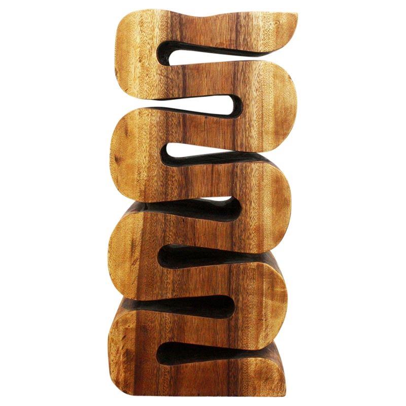 Haussmann Wave 30" H - Walnut | Stools & Benches | Modishstore-5