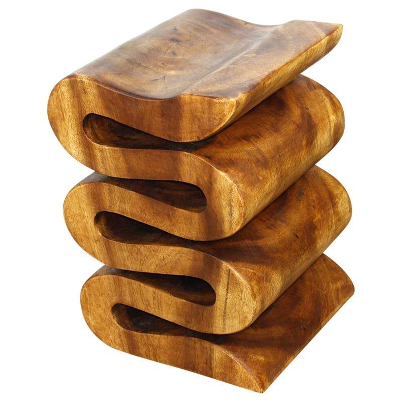 Haussmann Wave 14" - Walnut | Stools & Benches | Modishstore-5