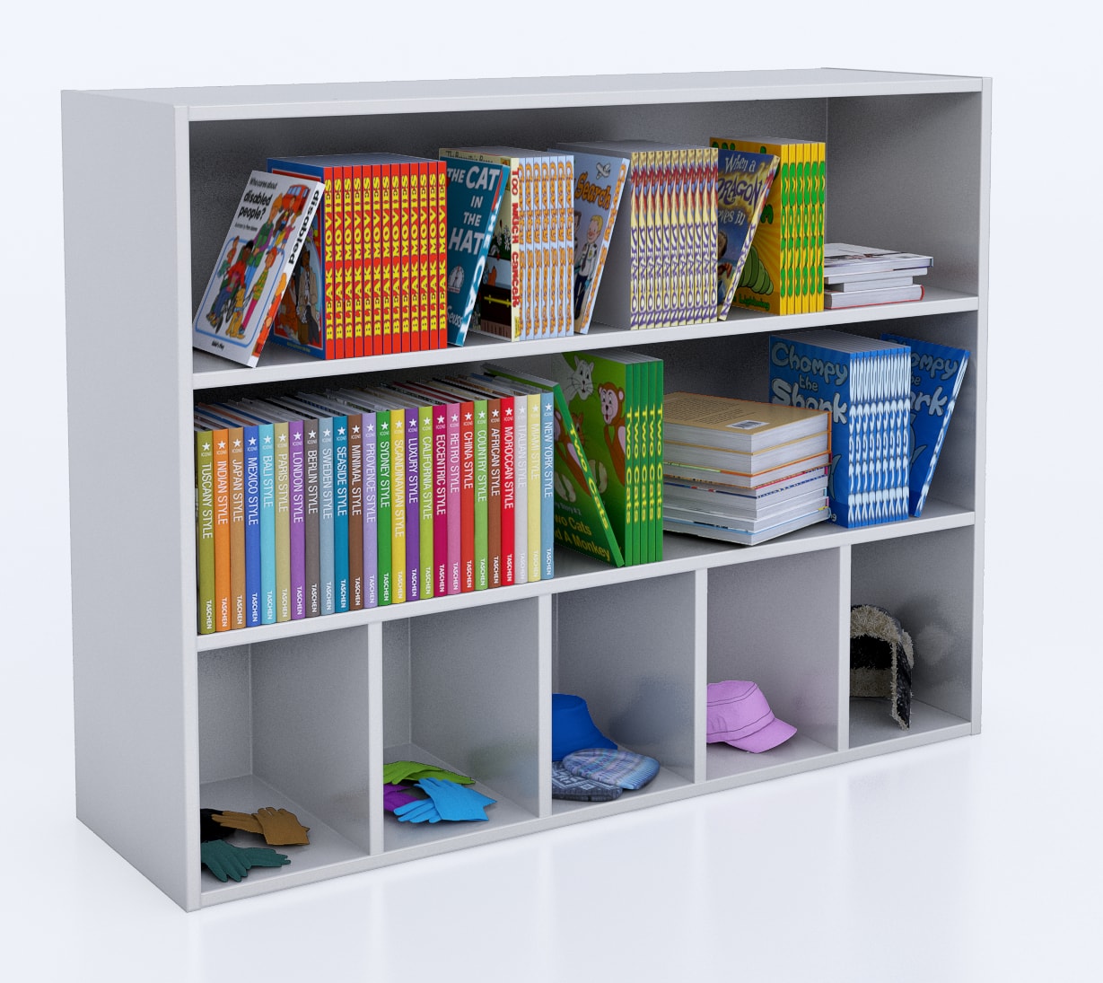 Whitney Brothers White Cubby And Shelf Cabinet | Cabinets | Modishstore