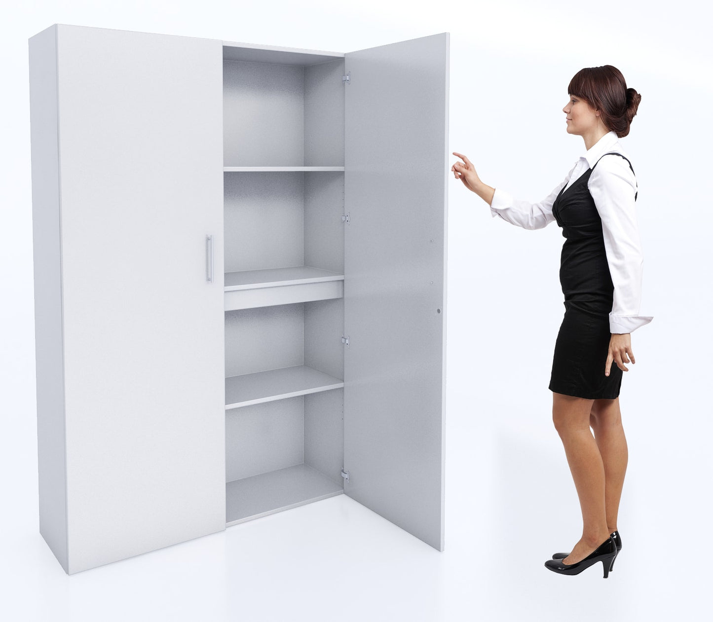 Whitney Brothers White Tall And Wide Wall Cabinet | Cabinets | Modishstore