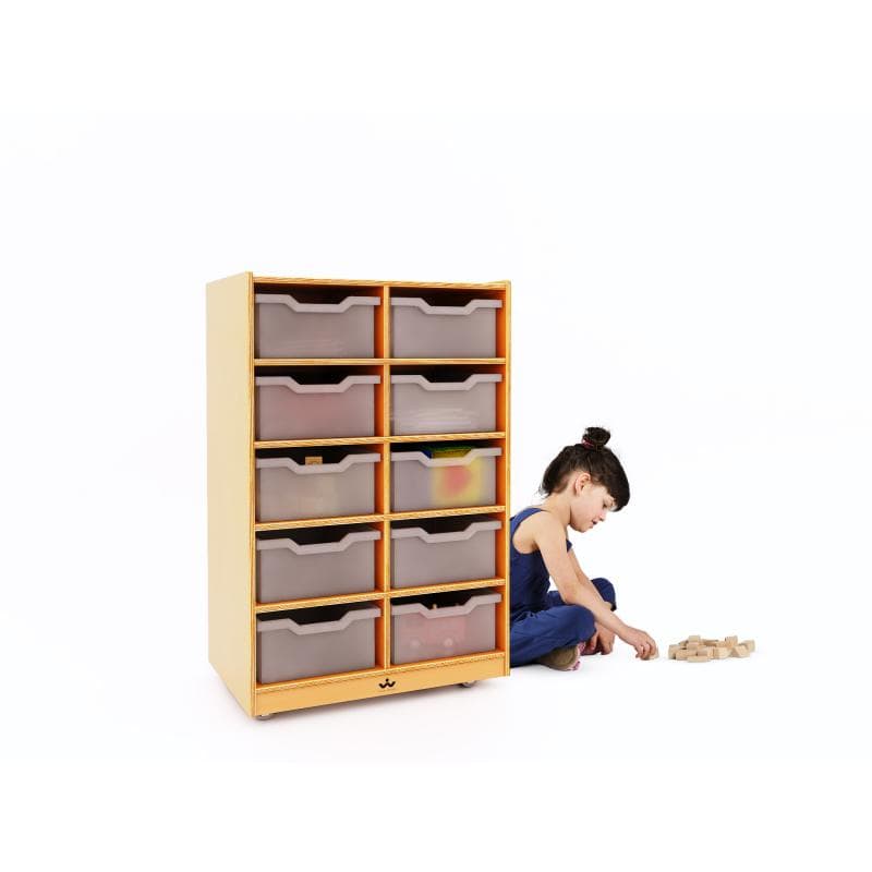 Whitney Brothers® 10 Cubby Mobile Tray Storage Cabinet | Cabinets | Modishstore