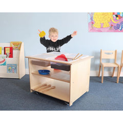 Whitney Brothers Mobile Sensory Table With Trays and Lids