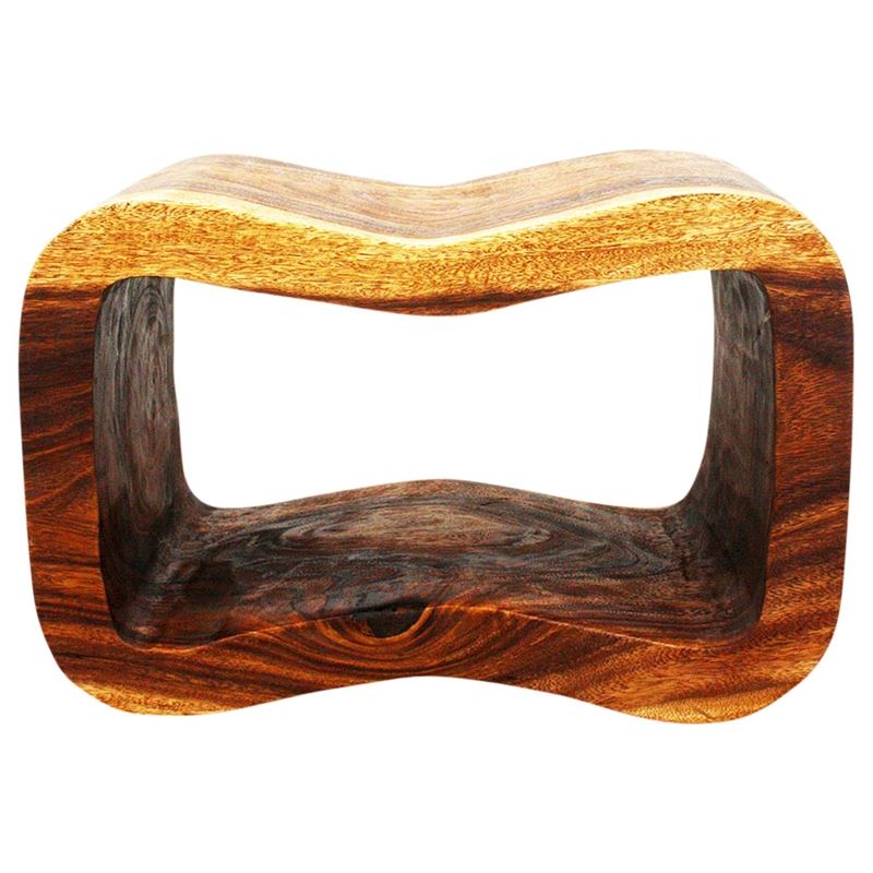 Haussmann Wave Bench 24" Walnut | Stools & Benches | Modishstore-5