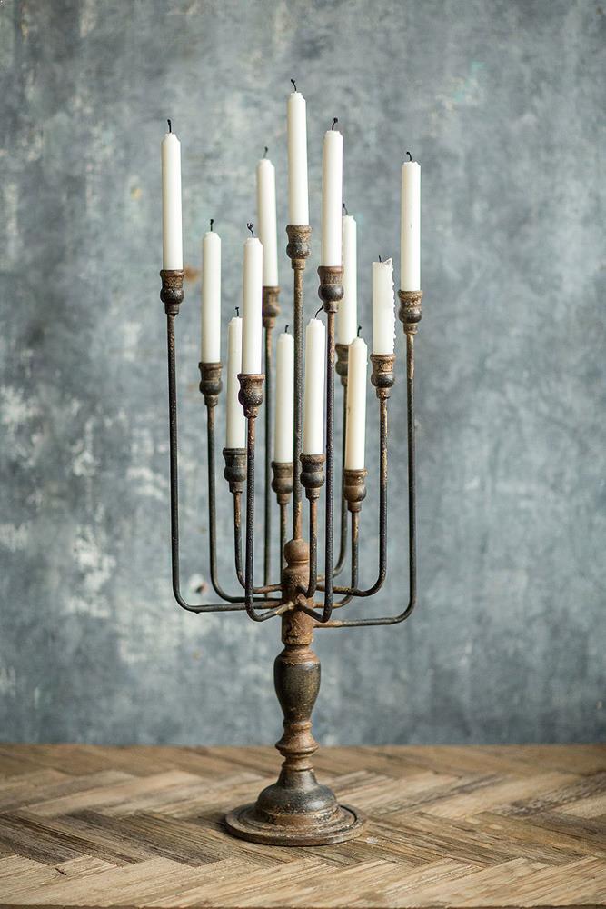 Vagabond Vintage Black Iron Candelabra | Modishstore | Candelabra
