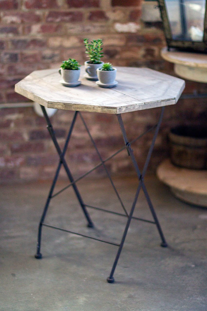 Vagabond Vintage Octagonal Folding Table | Modishstore | Nesting Tables