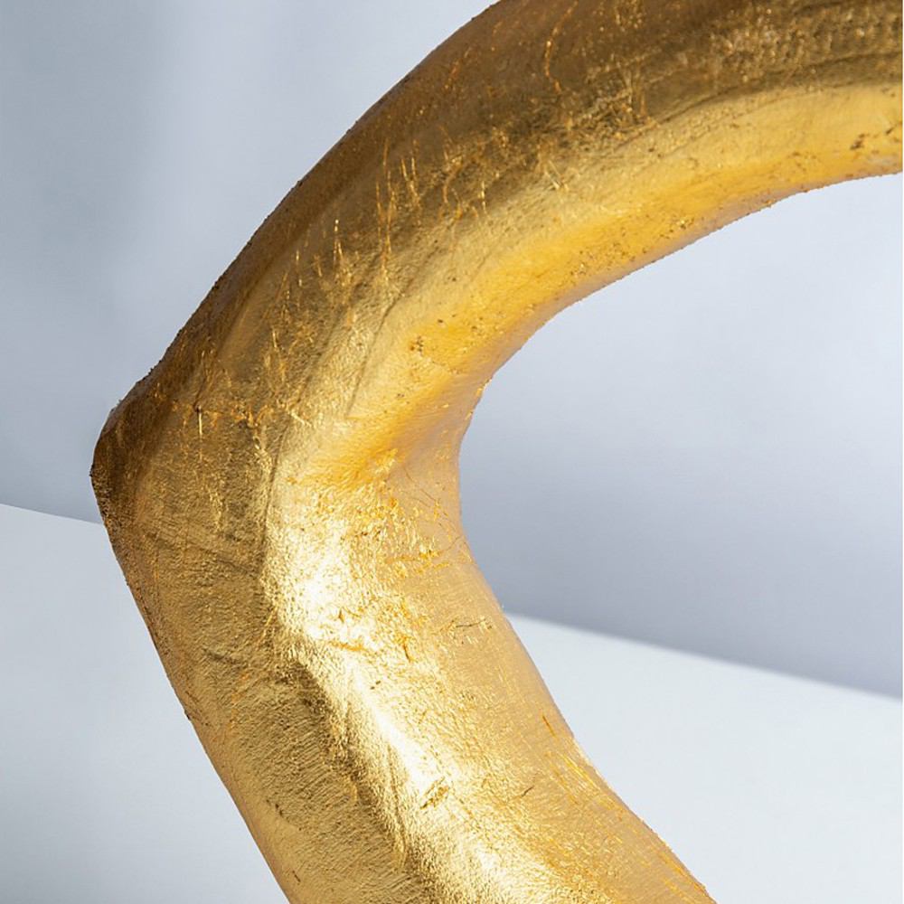 Gold Leaf Design Group Wood Ring Sculpture (Set of 2) | Sculptures | Modishstore-8