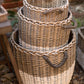 Vagabond Vintage Willow Round Oversized Basket - Set of 3 | Modishstore | Bins, Baskets & Buckets