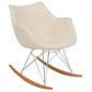 LeisureMod Willow Twill Fabric Eiffel Rocking Chair | Rocking Chairs | Modishstore - 7