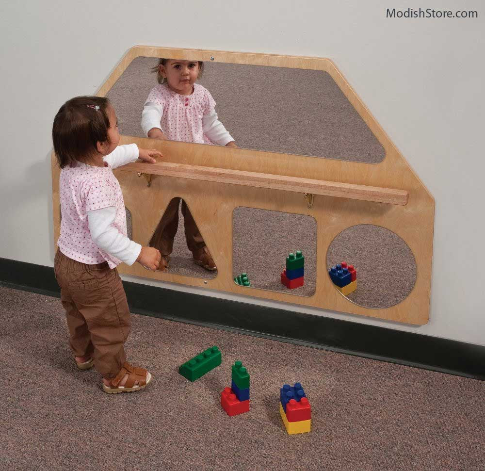 Whitney Brothers Wall Mirrors With Pull Up Bar | Kids Collection | Modishstore