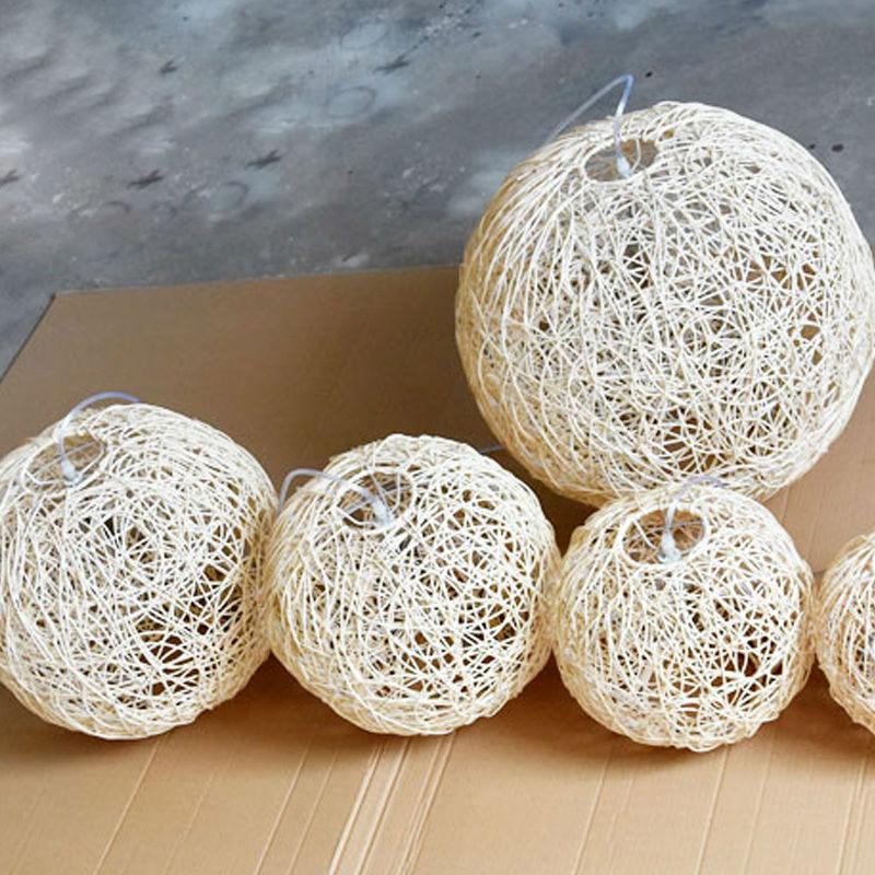 Wicker Rattan Ball Globe Sphere Pendant Light By Artisan Living | Pendant Lamps | SC-17072S | Modishstore - 8