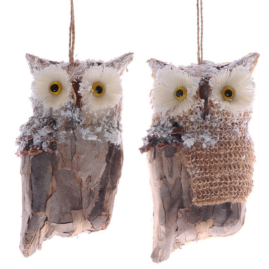 A&B Home Hanging Owl Christmas Ornaments - 2 Asst Pc/Box - Set of 12 | Holiday | Modishstore