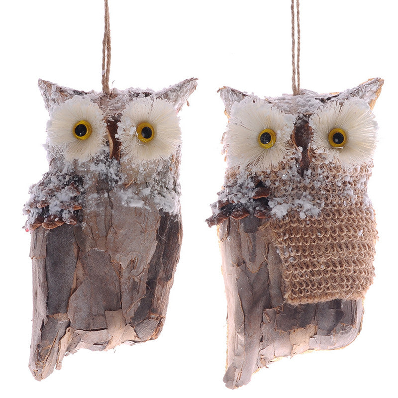 A&B Home Hanging Owl Christmas Ornaments - 2 Asst Pc/Box - Set of 12 | Holiday | Modishstore