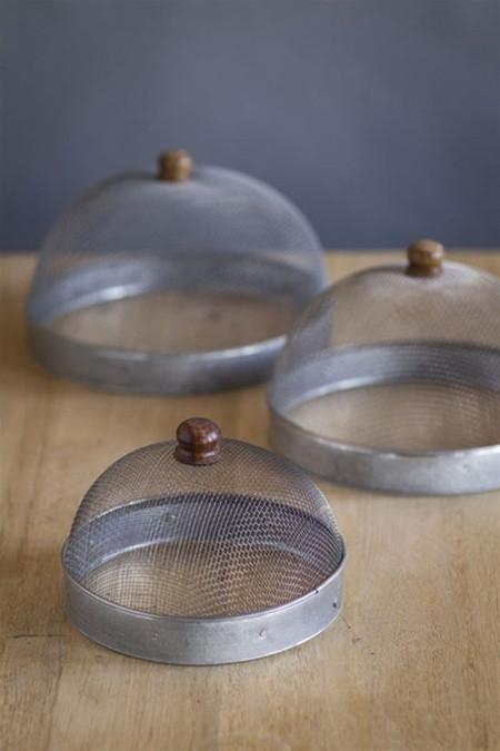 Vagabond Vintage Nesting Metal Wire Covers with Wood Handles | Modishstore | Kitchen Accessories