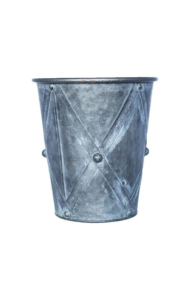 Vagabond Vintage Zinc Drum Planters - Set of 3 | Modishstore | Planters, Troughs & Cachepots-4