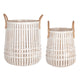 Alba Open Weave Round Rattan Baskets-Set of 2 by Jeffan | Bins, Baskets & Buckets | Modishstore - 3