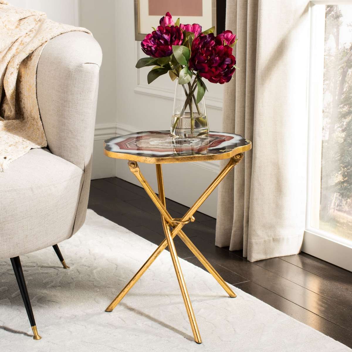 Safavieh Angelo Round Side Table - Multi Color | Accent Tables | Modishstore - 4
