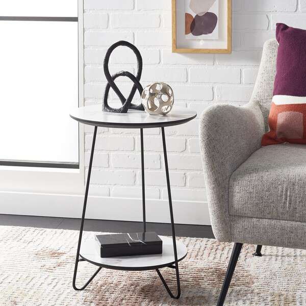 Safavieh Avaline Round Side Table - White | Side Tables | Modishstore - 4
