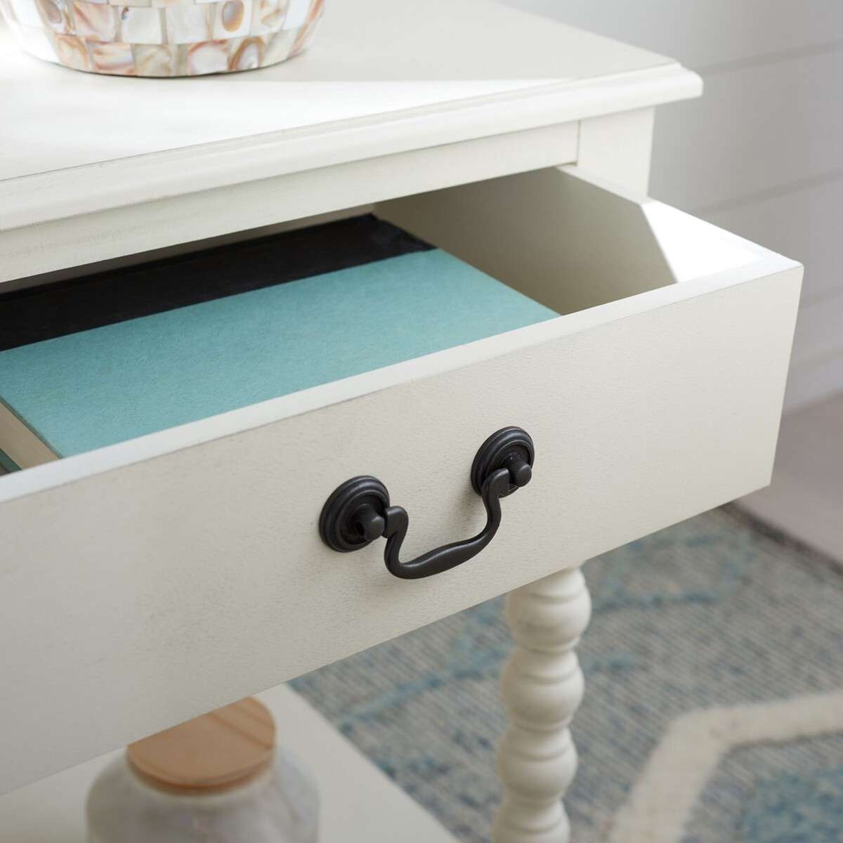 Safavieh Athena Accent Table - Distressed White | Accent Tables | Modishstore - 4