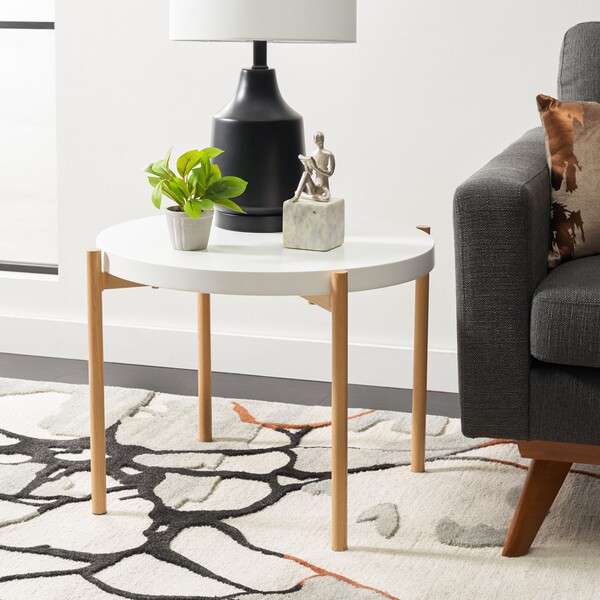Safavieh Solara Accent Table - White | Accent Tables | Modishstore - 4