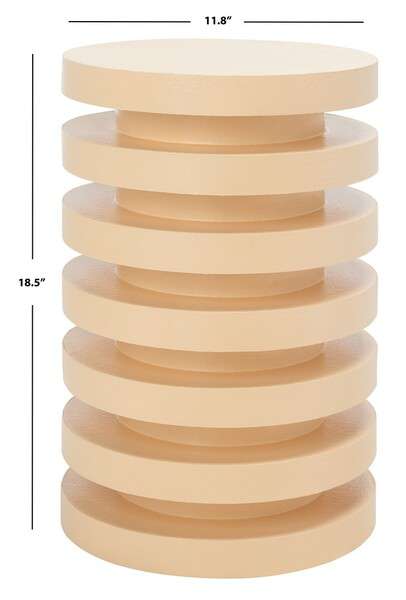 Safavieh Kaysar Accent Table - Cream | Accent Tables | Modishstore - 4