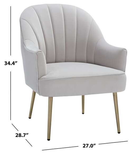 Safavieh Areli Accent Chair - Light Gray | Accent Chairs | Modishstore - 4