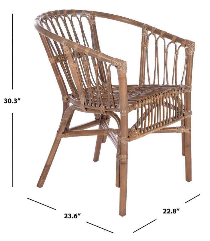 Safavieh Adriana Rattan Accent Chair | Accent Chairs | Modishstore - 16