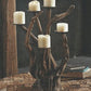 Driftwood Natural Dark Candelabra, Horizontal & Vertical | Candle Holders | Modishstore-2