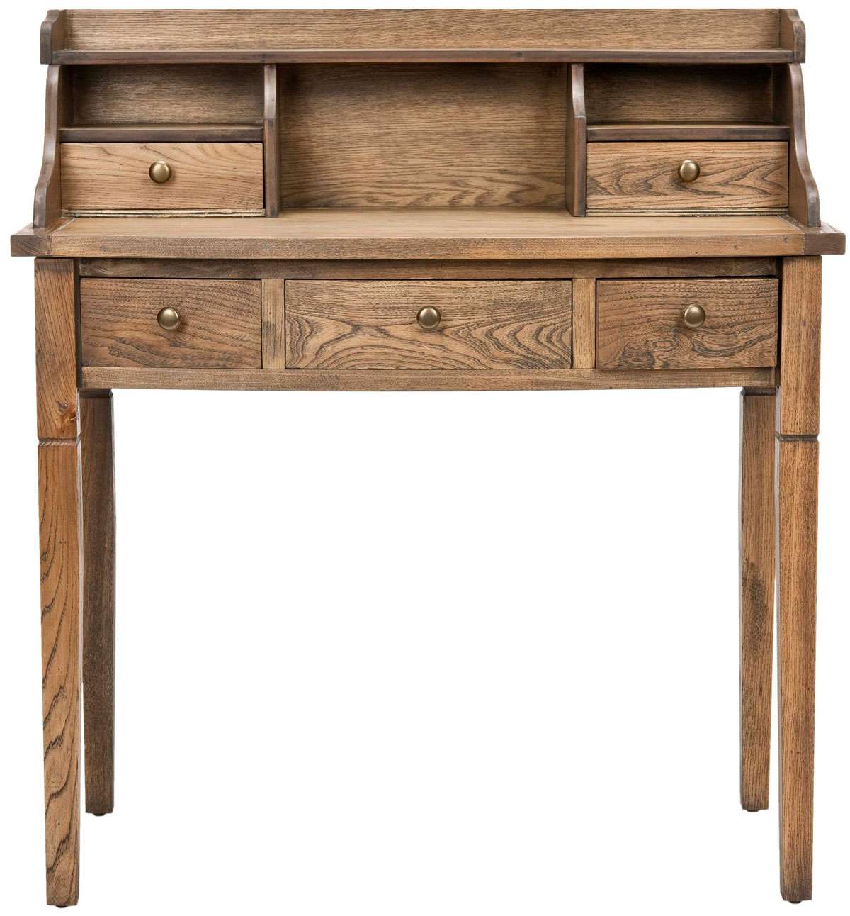 Safavieh Landon 5 Drawer Writing Desk - Oak | Desks | Modishstore - 2